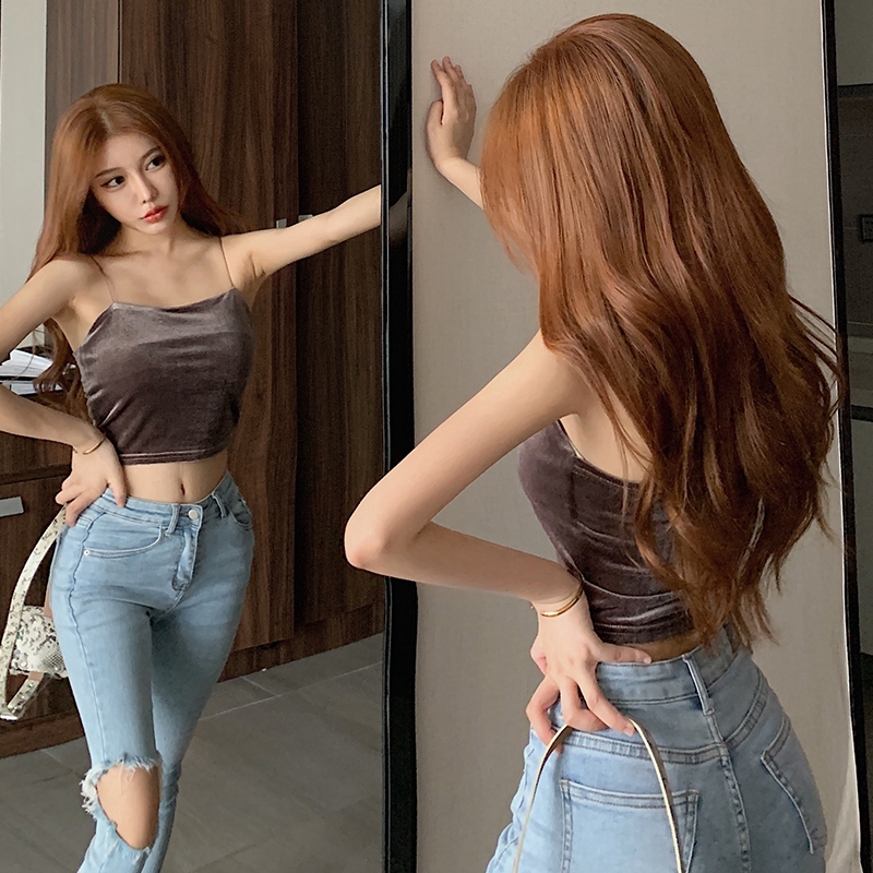 SUXI Áo tank Top Ôm Dáng Thời Trang Mùa Xuân Hàn Quốc Cho Nữ