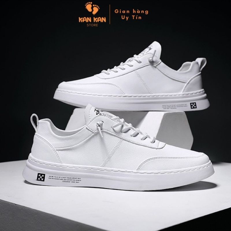 Giày Nam Thể Thao KA037 Giầy Sneaker Trắng Đen Hot Trend Thời Trang Cổ Thấp Đế Êm Chân  Kankanstore