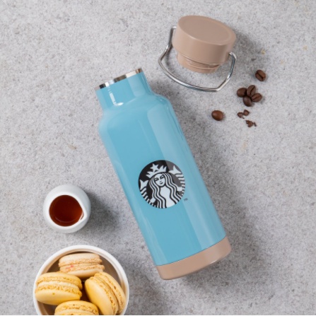 STARBUCKS Bình nước màu xanh dương phong cách Walker 473ml
