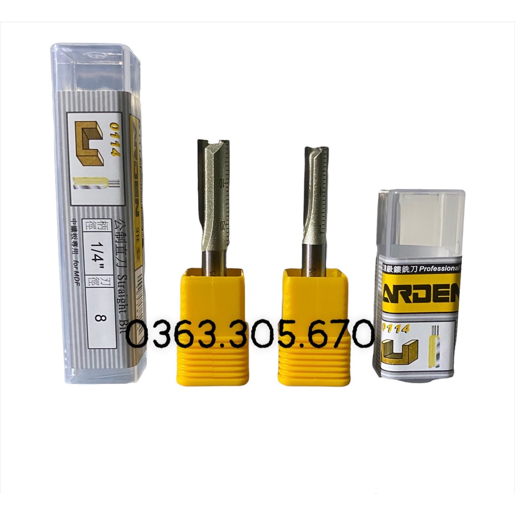 Mũi Phay Gỗ Arden CHÍNH HÃNG hợp kim 6mm-8mm-10mm-12mm