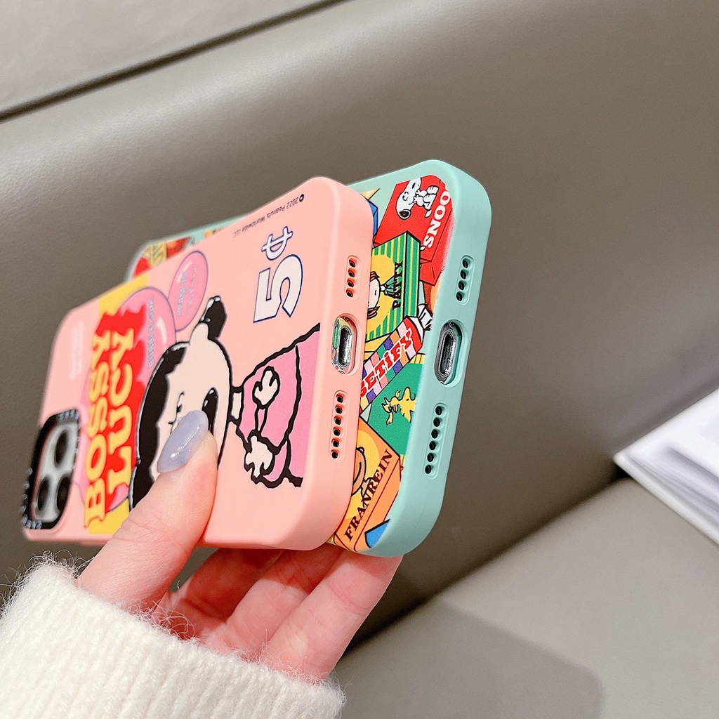 Ốp Điện Thoại Trong Suốt Hình Snoopy Cho iPhone13Pro iPhone12Pro XS iPhone11 12Promax 13Promax 11 12 13 7P