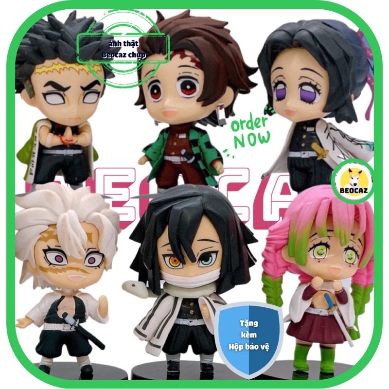 Mô hình Demon Slayer Thanh Gươm Diệt Quỷ Demon Slayer Tanjiro Gyome Rengoku - Đồ chơi Beocaz truyện Kimetsu No Yaiba