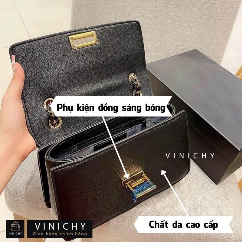 Túi đeo vai túi kẹp nách nữ da gạo khoá gập siêu đẹp