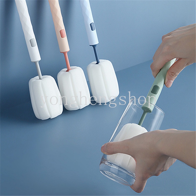 Cọ Rửa Ly Cốc Thủy Tinh/Bình Sữa Em Bé Có Tay Cầm Dài Sáng Tạo Có Thể Tháo Rời