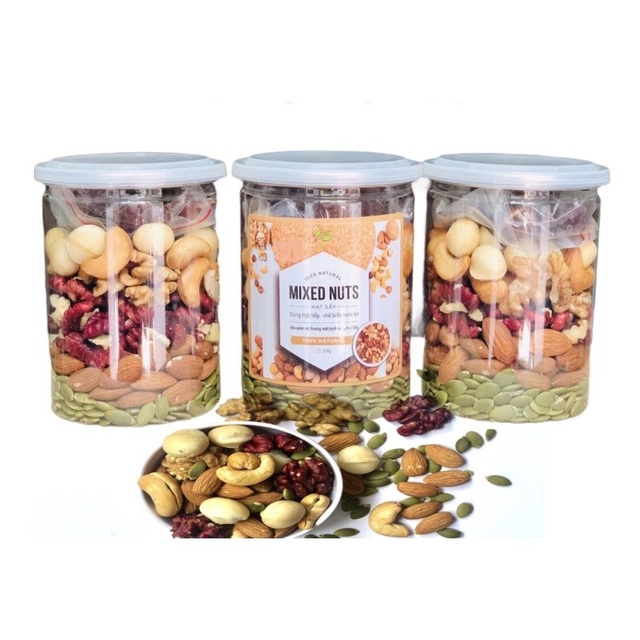 Mixed Nuts 7 Loại Hạt Mùa Vụ Mới. Hạt Ăn Vặt Giảm Cân Và Bổ Sung Dinh Dưỡng