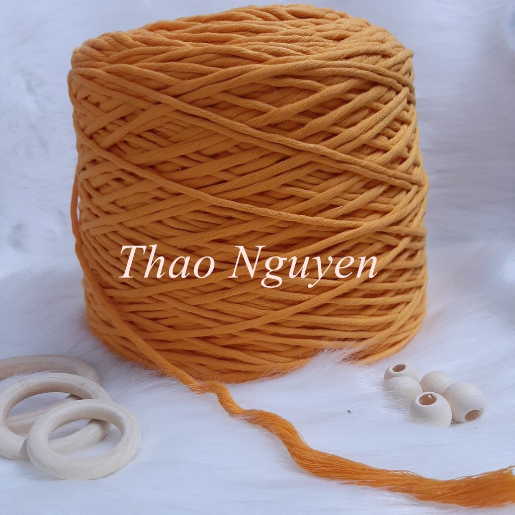 Dây thừng se macrame , dây cotton 1 xoắn -3mm. Nhiều màu sắc