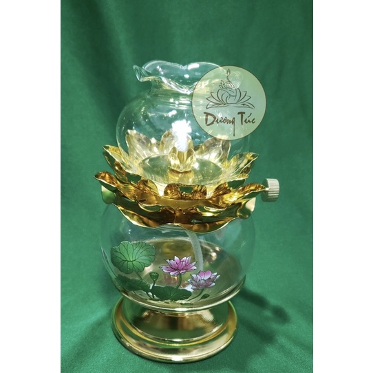 ĐÈN DẦU BẦU HOA SEN THỜ CÚNG BÀN THỜ (5525)