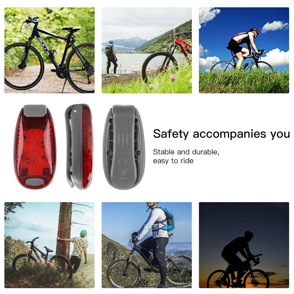 Đèn Led Cảnh Báo Gắn Đuôi Xe Đạp 5 Bóng Dành Cho Cún Cưng