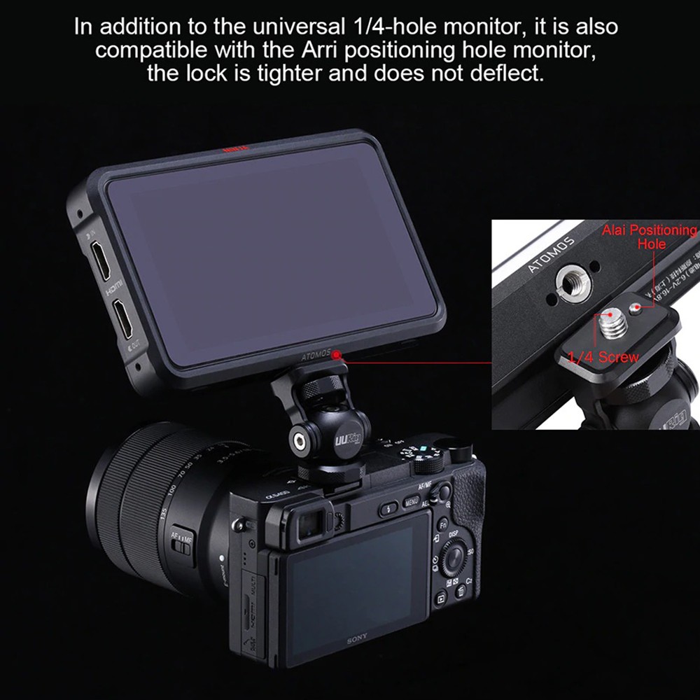 UURIG R015 - Giá Đỡ Kim Loại Dành Cho Monitor & Máy Ảnh - Hàng Chính Hãng