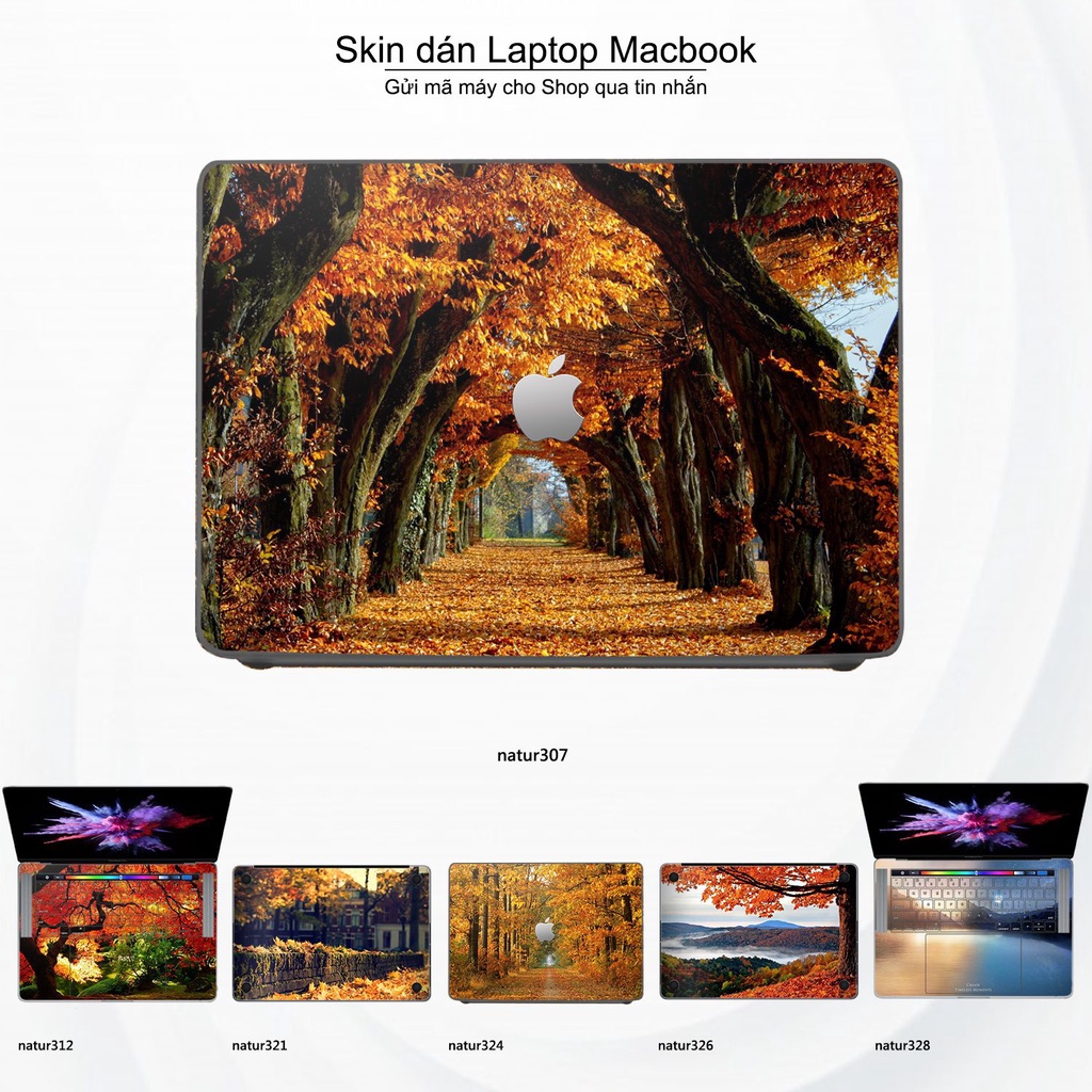 Skin dán Macbook mẫu thiên nhiên (đã cắt sẵn, inbox mã máy cho shop)