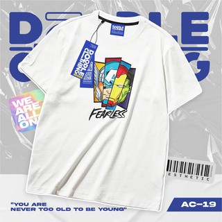 Áo Thun Nam Nữ Tay Lỡ Unisex Phông Trơn Oversize Form Rộng Basic Tee Hình Fearless