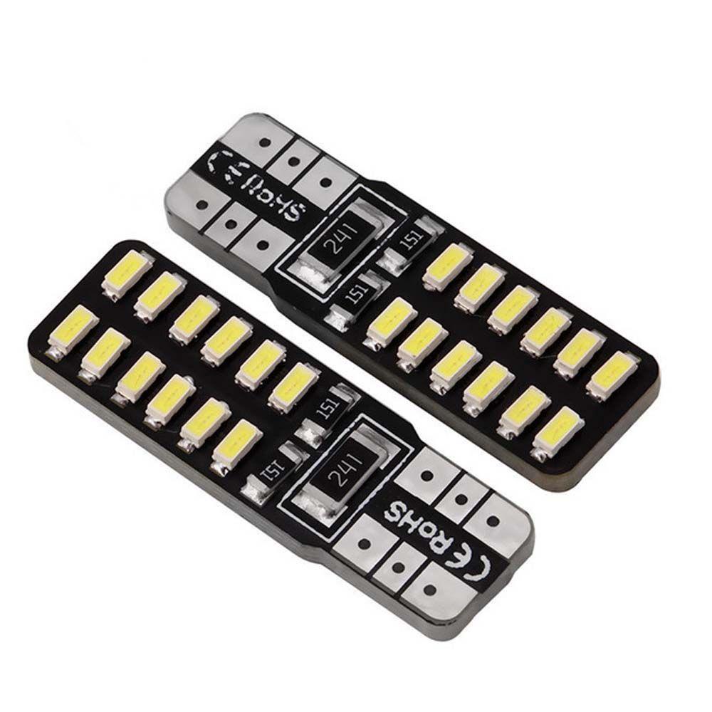Set 10 Đèn LED 24SMD LED T10 W5W Chiếu Biển Số Xe Ô Tô