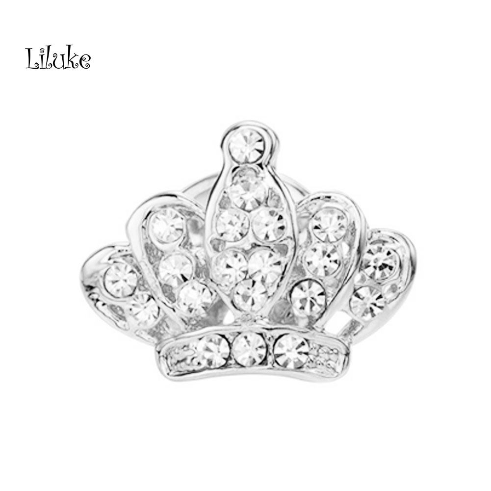 Ghim Cài Áo Hình Vương Miện Đính Đá Nhân Tạo Thời Trang Cho Nữ