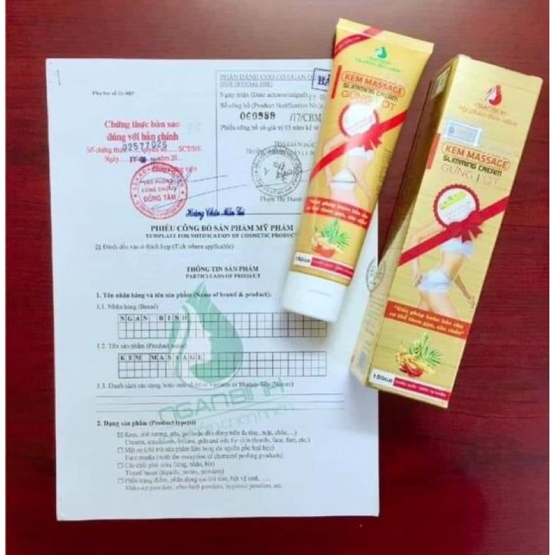 Kem Tan Mỡ Ngân Bình 150gr Chiết Xuất Gừng Ớt chính hãng giu giảm mỡ bụng , eo thon , giãm mỡ cơ thể