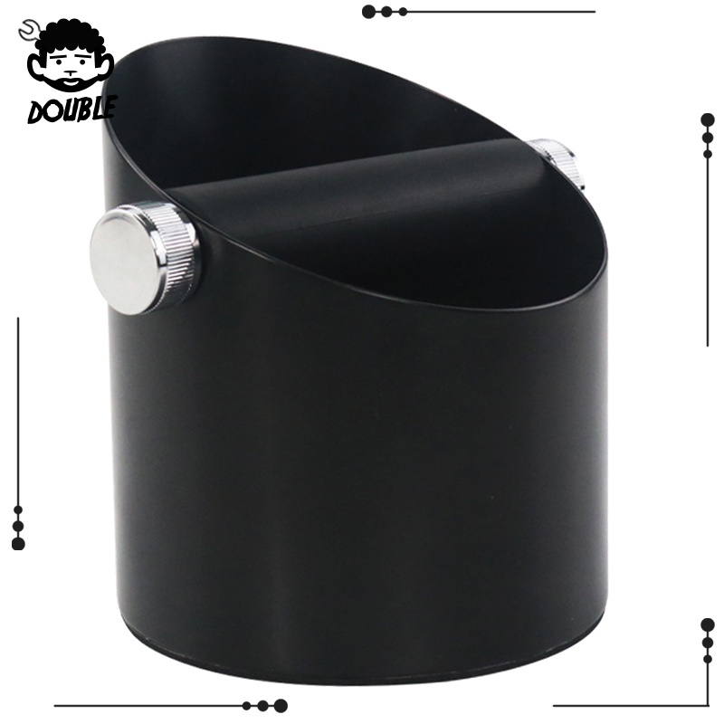 [DOUBLE] Coffee Knock Box Grinds Waste Bucket for Coffee Maker Non-Slip for Home