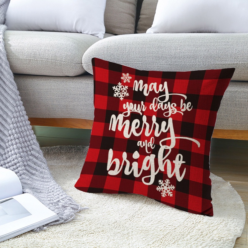 Vỏ Gối Tựa In Họa Tiết Giáng Sinh Độc Đáo Kích Thước 45 * 45cm Trang Trí Nhà Cửa