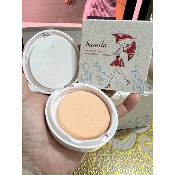 Phấn nền siêu mịn lâu trôi Bamila City giàu ẩm cả ngày, có bông tán, gương Hàn Quốc