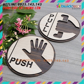 Tranh treo tường_ Bảng gỗ trang trí PULL PUSH F01_CRN_01