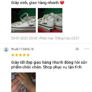 (Sneaker nữ mới 2020)Giày sneaker hoạ tiết hoa cúc( Kèm video và ảnh thật)