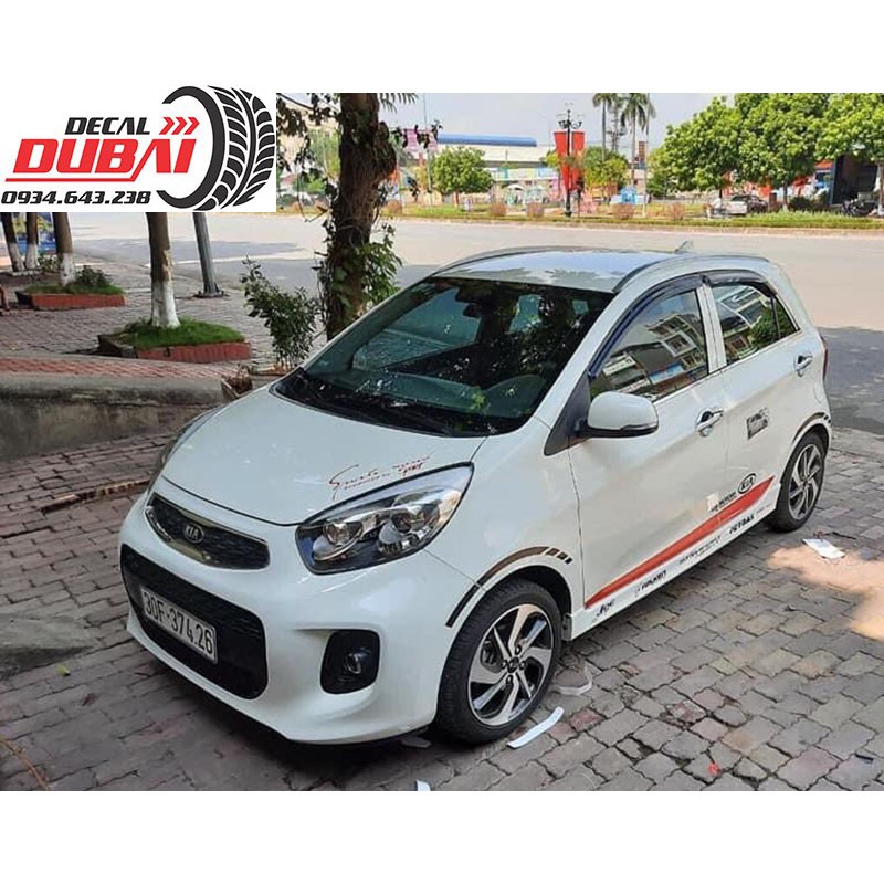 Tem Dán Sườn Xe Kia Morning Phong Cách Đơn Giản