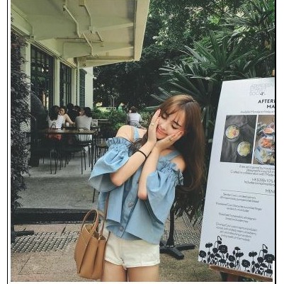 (TỐI ĐA 48KG) Áo trễ vai tay ống loe điệu đà- nữ tính chất đẹp | BigBuy360 - bigbuy360.vn