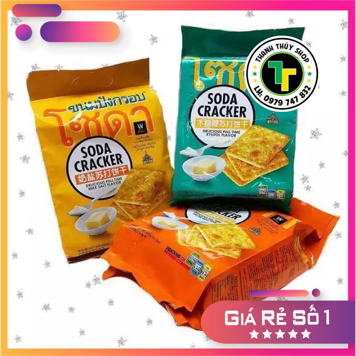 Bánh quy mặn Thái Lan giòn rụm ngon banh nóc có thể ăn kiêng chọn vị ngẫu nhiên loại 400g | BigBuy360 - bigbuy360.vn