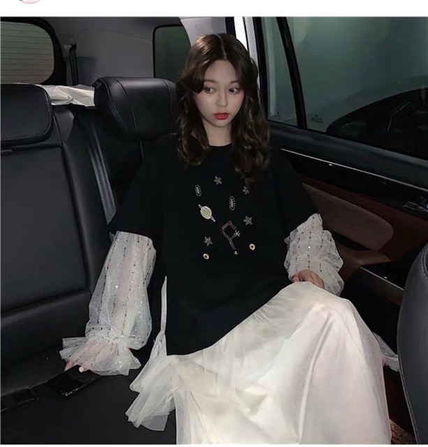 Áo và chân váy voan ulzzang | BigBuy360 - bigbuy360.vn