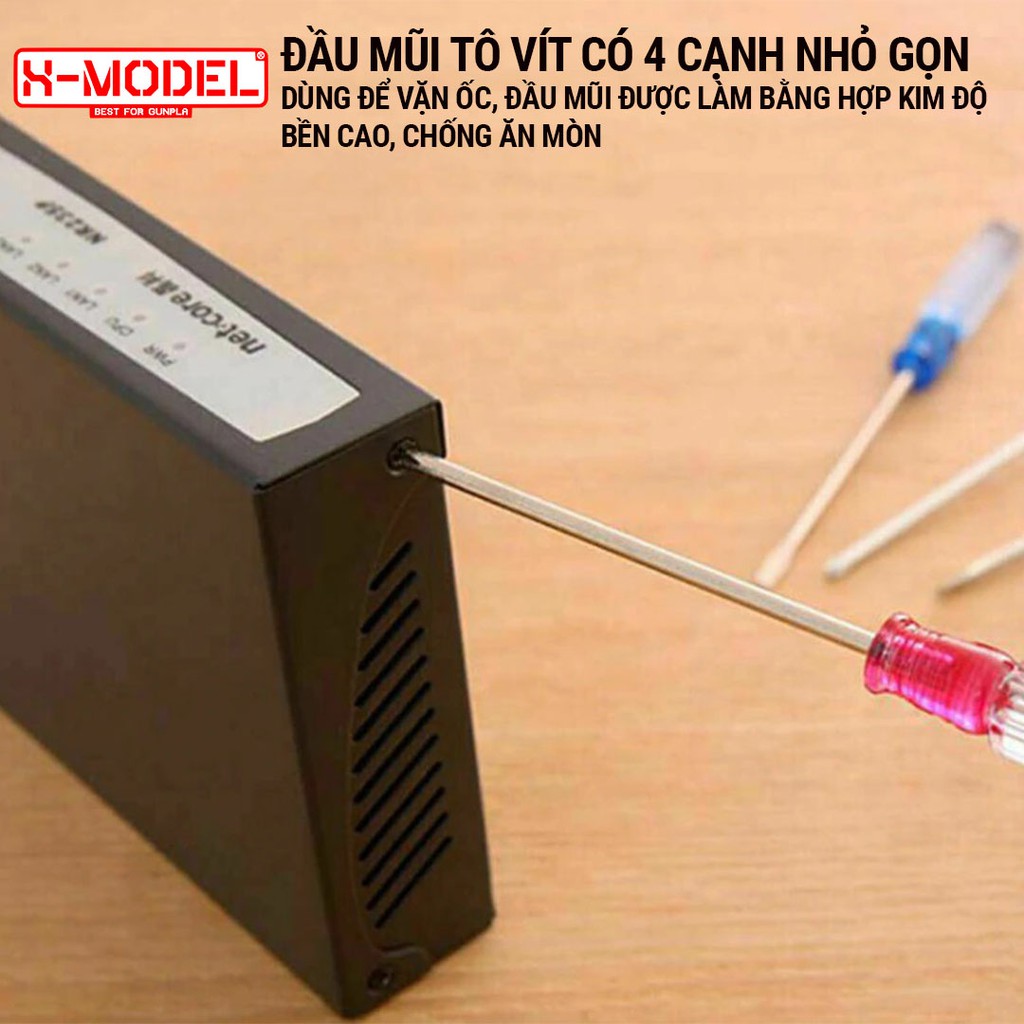 Dụng cụ tô vít đa năng chuyên dụng mô hình GUNDAM tuốc nơ vít 2 cạnh và 4 cạnh XM29 X- MODEL tháo lắp thép chống rỉ