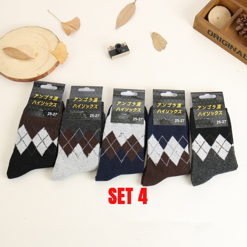 Set vớ len quả trám vintage - RẺ VÔ ĐỊCH