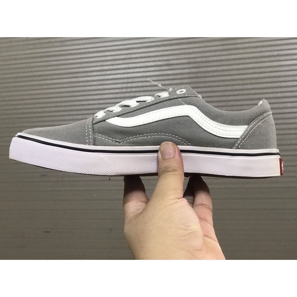 Giày Sneaker Van Big Size Old Skool Xám Viền Trắng