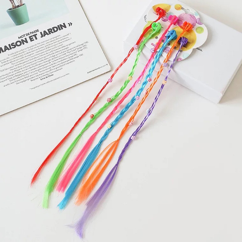 Set 6 Kẹp Tóc Đính Hạt Nhiều Màu Sắc Thời Trang Cho Bé Gái