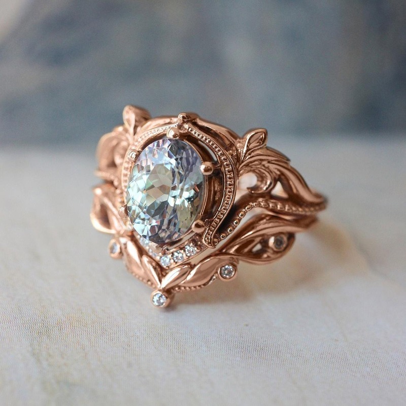 Nhẫn Mạ Vàng Hồng 18k Đính Đá Opal Sang Trọng Cho Nữ