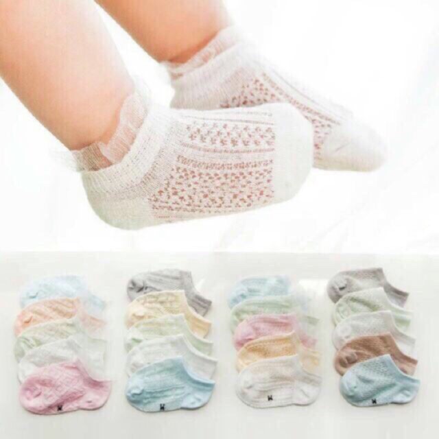 Một đôi tất lưới thoáng khí chất liệu cotton cho bé yêu XIER (TLX01)