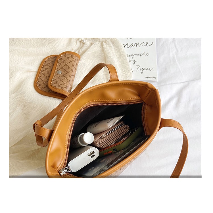 Túi xách tay Chuwanglin bằng da in họa tiết hoạt hình dành cho nữ