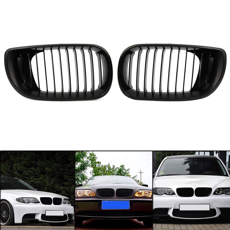 Lưới tản nhiệt màu đen nhám gắn mui xe BMW E46 4D 318I 320I 323I 328I 2002-2005