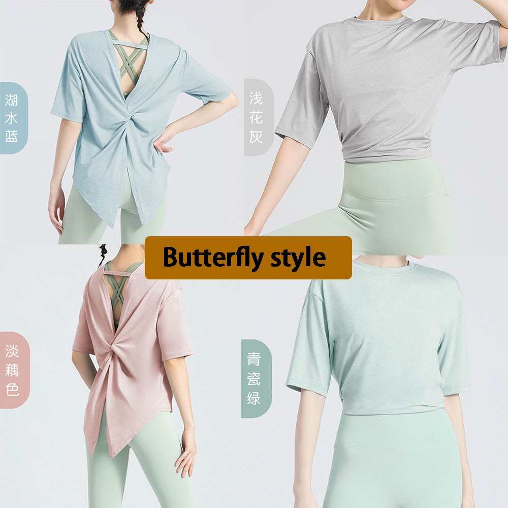 Áo Thun Tay Ngắn Dáng Rộng Thoáng Khí Nhanh Khô Thích Hợp Chạy Bộ/Tập Yoga Cho Nữ