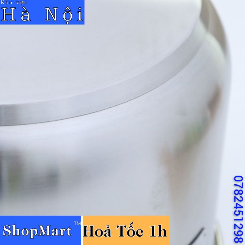 Nồi Inox Bếp Từ 3 Đáy Vung Kính VIETCOOK size 16, 18, 20, 22, 24, 26, 28, 30, 32 cm cao cấp nồi luộc gà
