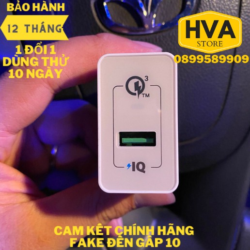 Sạc nhanh ANKER PowerPort+ 1 cổng 18w QC 3.0 A2013 hỗ trợ sạc nhanh iPhone, Android – BH 12 tháng