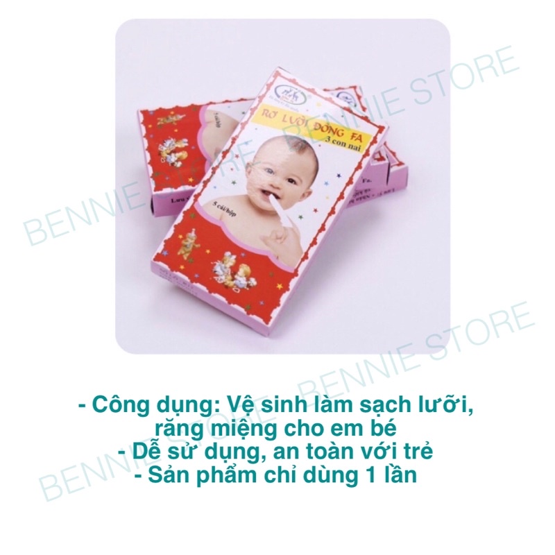 Combo 10 hộp rơ lưỡi Đông Pha (50 chiếc), Gạc rơ lưỡi cho bé