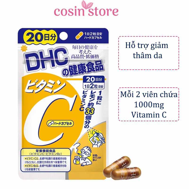 Viên uống DHC Bổ sung Vitamin C Nhật Bản Gói 40 Viên Dùng 20 Ngày