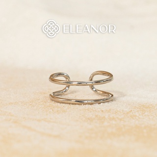 Nhẫn Bạc Eleanor Viền Tròn Kép Nhiều Kích Cỡ