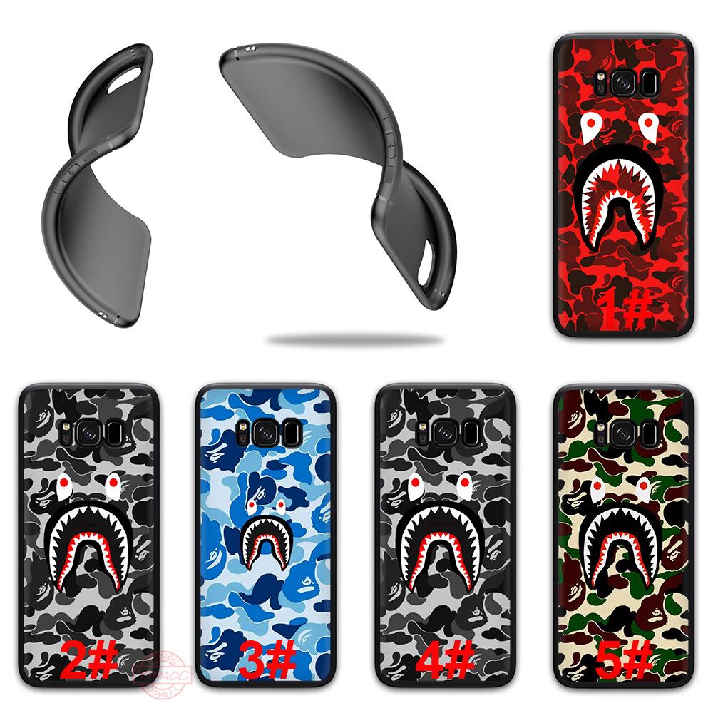 Ốp điện thoại in thương hiệu Bape Shark cho Samsung Galaxy Note 9 8 S10 S9 S8 Plus S7 Edge