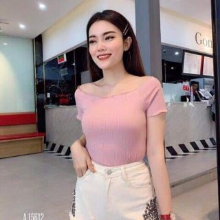 Áo croptop thun gân