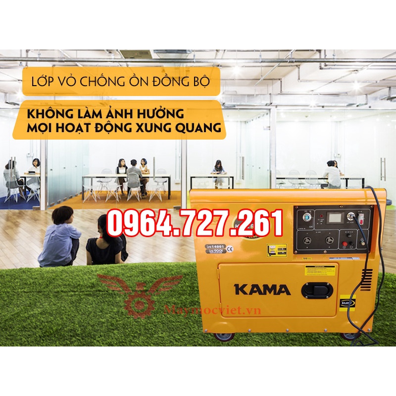 Máy phát điện chạy dầu diesel KAMA KDE 6500T công suất 5,5Kw