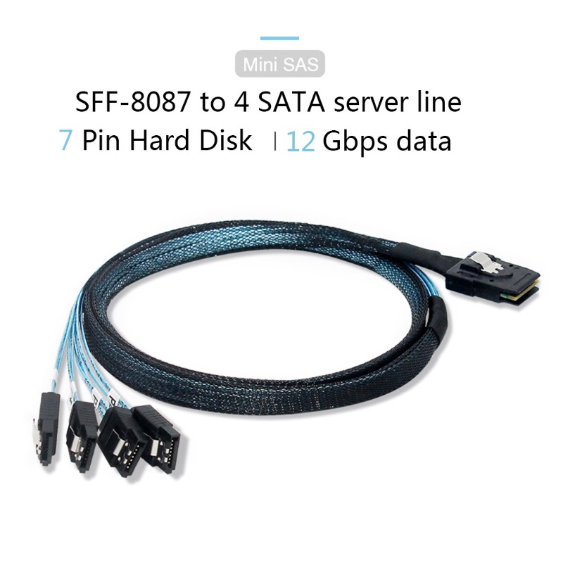 Dây Cáp Wili 0.5m / 1m Mini Sff-8087 Sang 4 Sata Mini Sff8087 36p Sang 4 Sata 7p | WebRaoVat - webraovat.net.vn