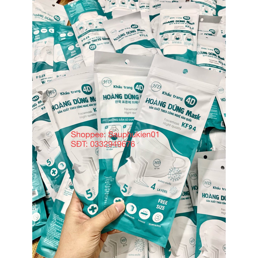 Cái Khẩu Trang Y Tế 4 Lớp HD Mask KF94 - Đạt Chuẩn Hàn Quốc