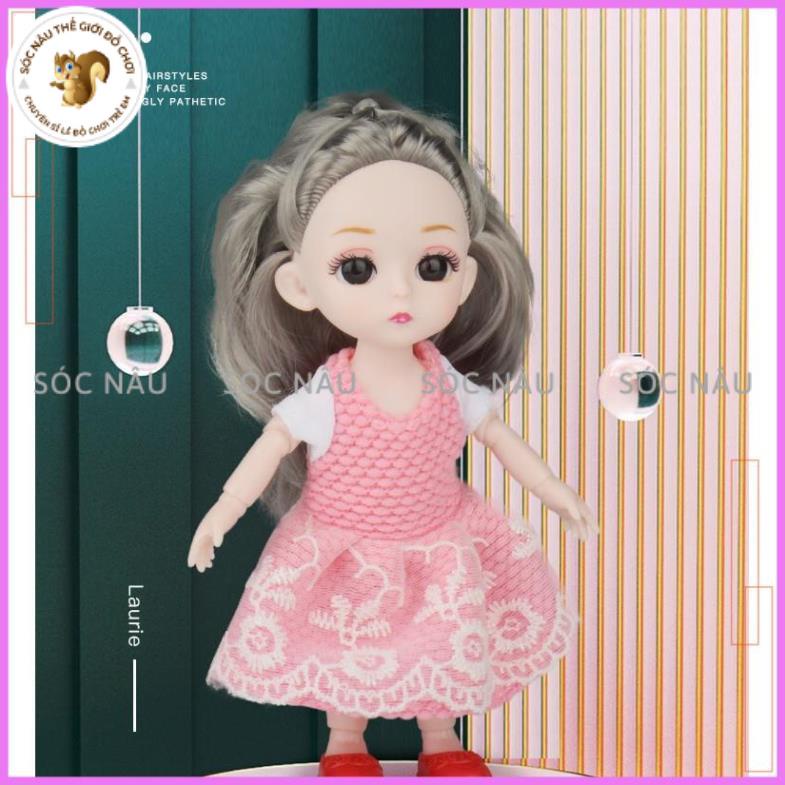 Đồ chơi Búp bê babie cao 18 cm bộ sưu tập búp bê vô cùng dễ thương cho các bé gái Sóc nâu thế giới đồ chơi