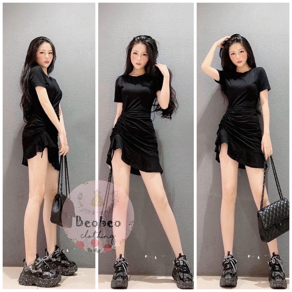Đầm body ulzzang dây rút đuôi cá / Váy body sexy ( ảnh thật cuối) | BigBuy360 - bigbuy360.vn