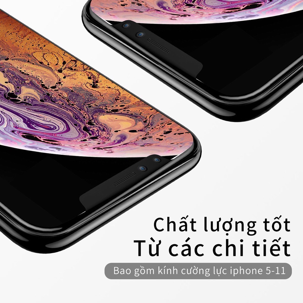 Kính cường lực iphone 10D Full Màn 5/5s/6/6s/6plus/7/7plus/8/8plus/plus/x/xr/xs/11/12/pro/max