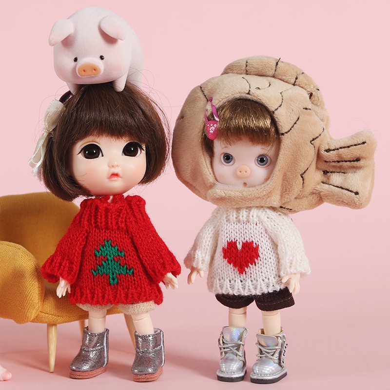 Áo Khoác Len Thời Trang Cho Búp Bê Ob11 BJD 1/8
